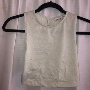 Pull and bear glittery crop top